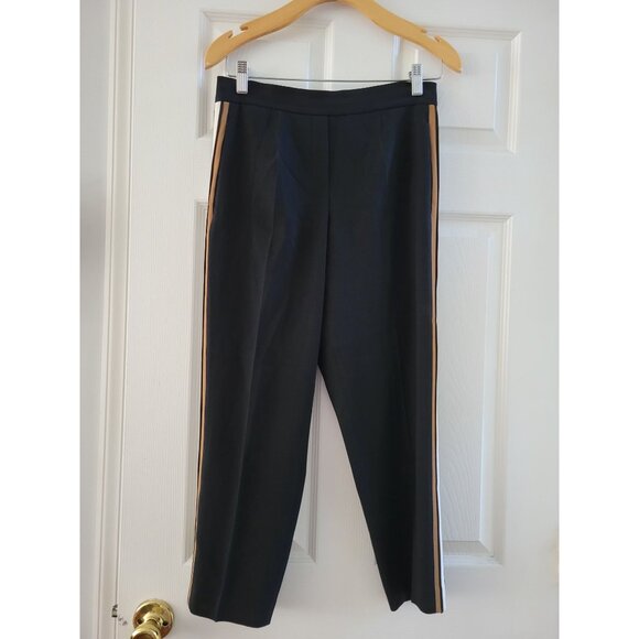 Aritzia Babaton Womens conan Black pants side stripe size 6 Career Professional - Picture 1 of 10